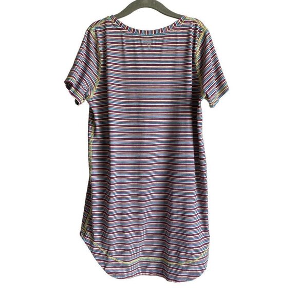 Ivivva Lululemon Striped Girls Crewneck Athletic Performance Tunic Top Size 10 - Picture 2 of 7